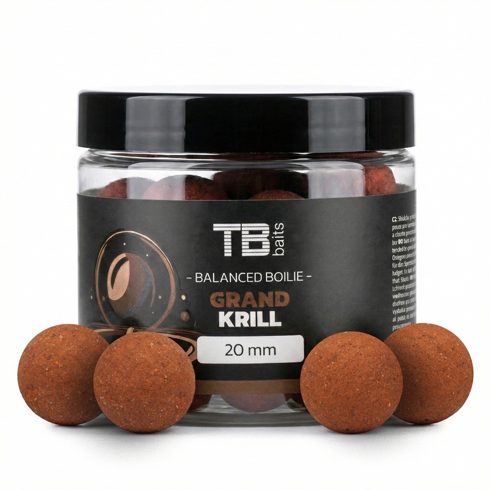 TB Baits Vyvážené Boilie Balanced + Atraktor Grand Krill 100g Ø24mm