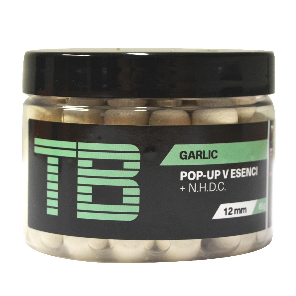 TB Baits Plovoucí Boilie Pop-Up 65g White Garlic + NHDC Ø12mm