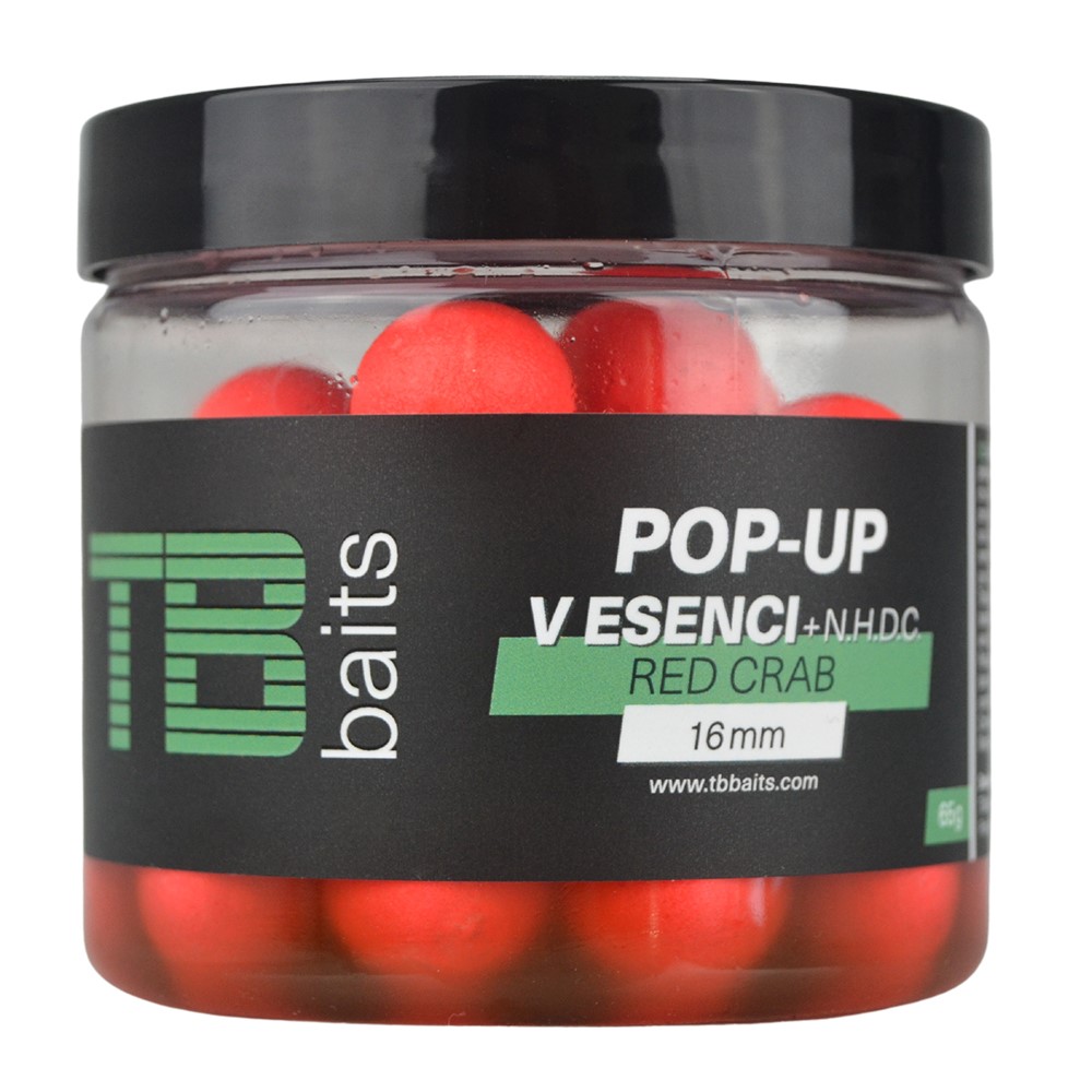 TB Baits Plovoucí Boilie Pop-Up 65g Red Crab + NHDC Ø16 mm