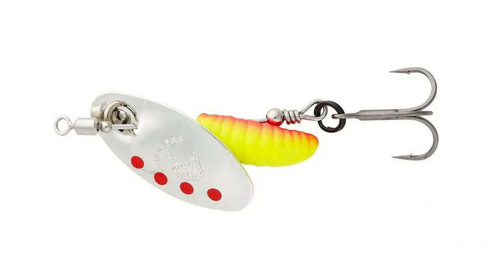 Savage Gear třpytka Grub Spinners 1 3,8g - Silver Red Yellow