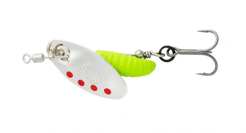 Savage Gear třpytka Grub Spinners 1 3,8g - Silver Red Lime