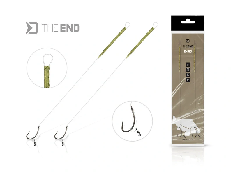 Návazec Delphin TheEND D-Rig / 2ks 20 cm / 17lbs / #6