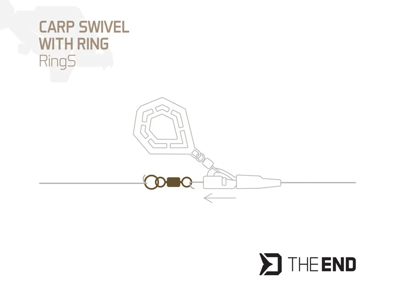Obratlík s kroužkem Delphin TheEND RingS / 10ks #4/28kg
