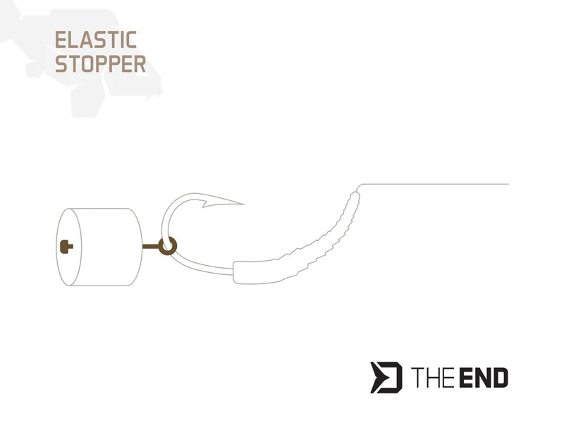 Elastická zarážka Delphin TheEND / 36ks, 18,21,25 mm / Ground+Clear