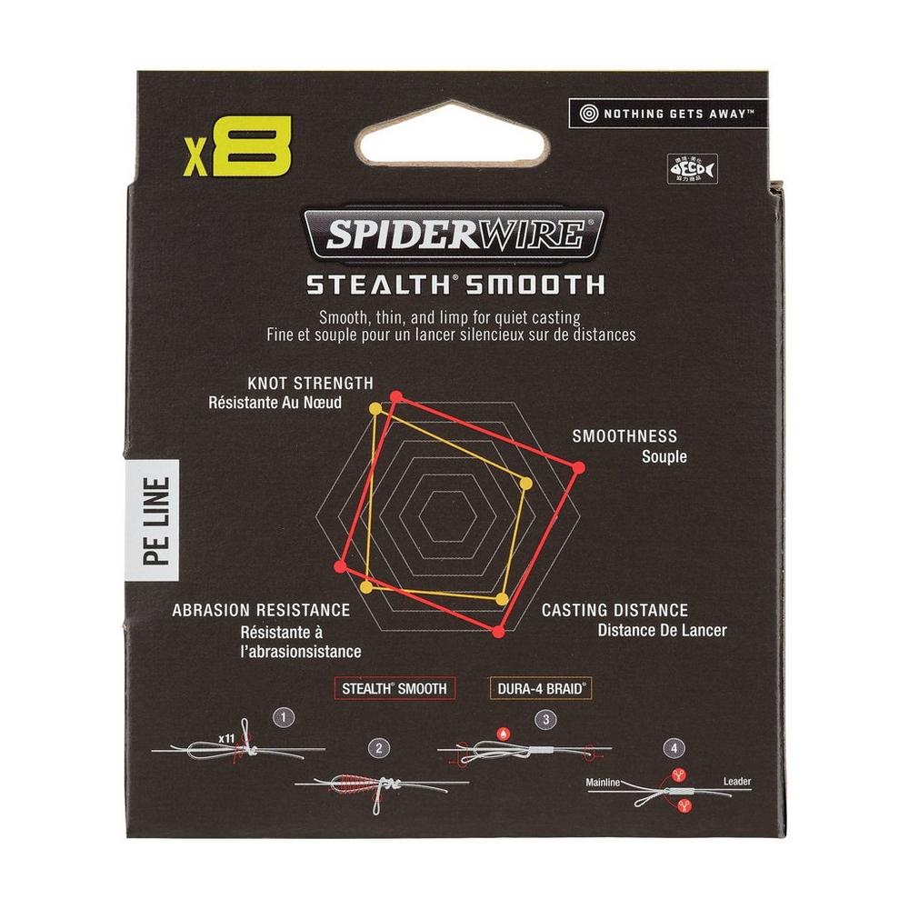 Spider Wire® Pletená šňůra Stealth® Smooth x8 150m Hi-Vis Yellow