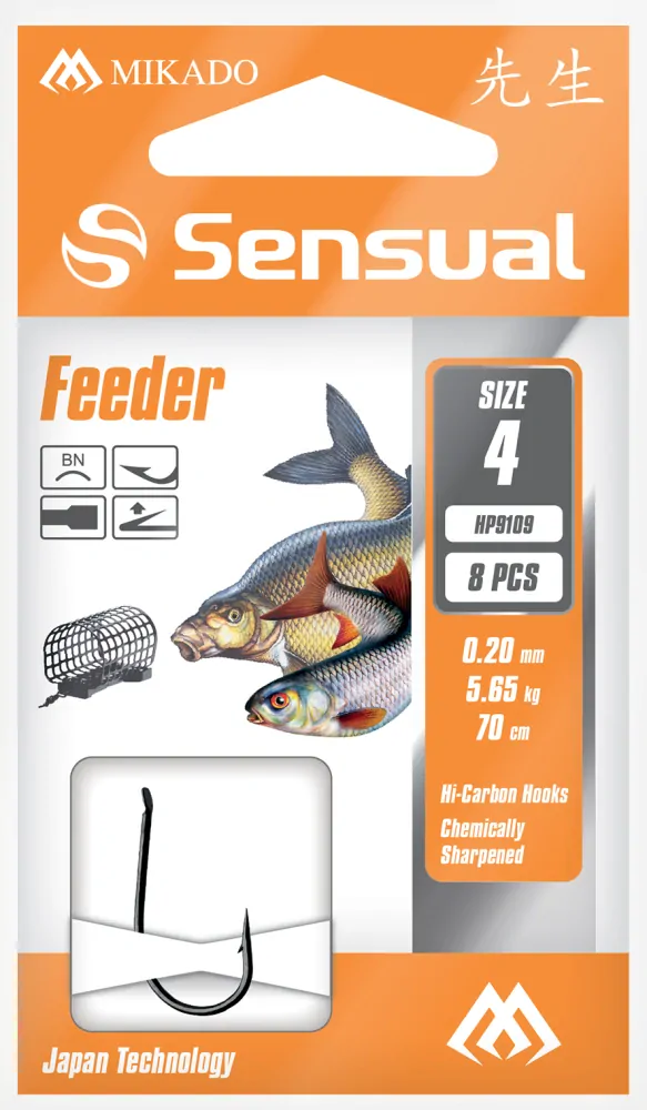 Mikado navázané háčky Sensual Feeder 9109 BN vlasec 70cm 8ks
