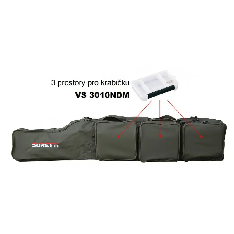 Obal na prut tříkomorový 135 cm