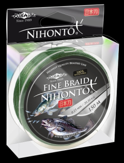 NIHONTO FINE BRAID 050 150M Zelená Nosnost : 41.80kg