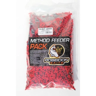 Poseidon Baits Method Feeder set 800g + 200ml booster - Halibut/Jahoda