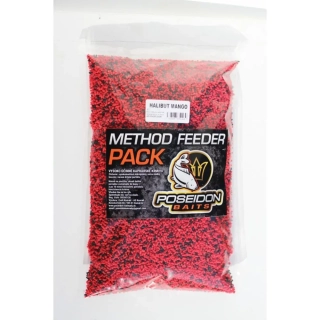 800Poseidon Baits Method Feeder set g + 200ml booster - Halibut/Mango